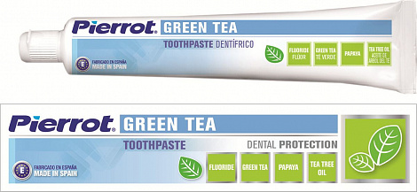 Зубная паста Pierrot Green Tea (ЗЕЛЕНЫЙ ЧАЙ) 75 ML 8411732100876