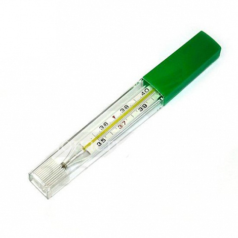 Термометр медицинский стеклянный ртутный в пенале
